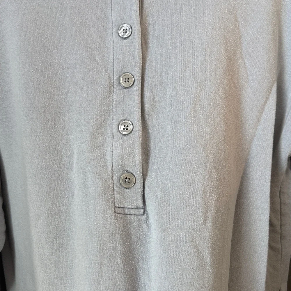 Athleta Henley Crew Neck Sweater Blue size Medium - Picture 7 of 11